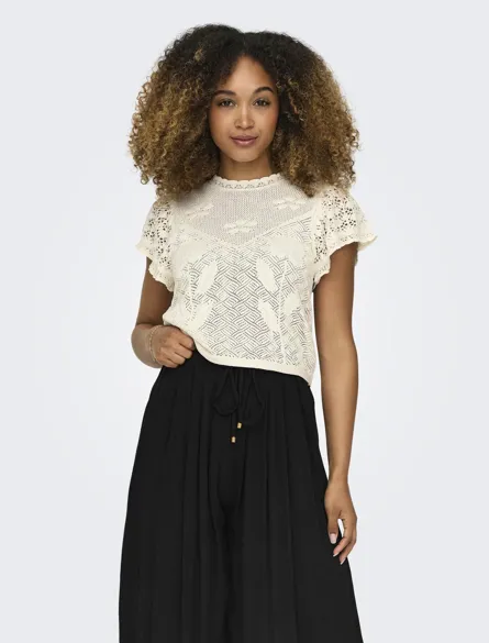 ONLESTRALLA Trendiges ärmelloses Strickoberteil mit O-Ausschnitt für Jugendliche