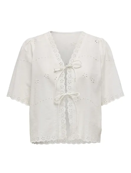 PGRUBI S/S EMB BOW TOP WVN