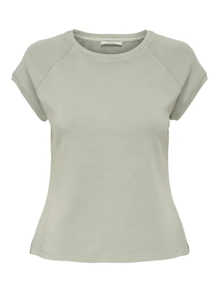 PGMAYA Basic Top mit O-Ausschnitt und kurzen Ärmeln