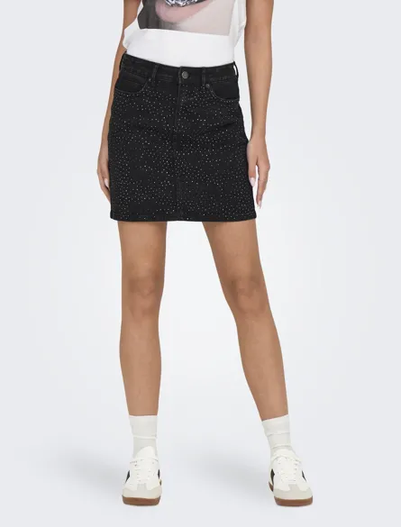 ONLKAMMA RHINESTONE SHORT SKIRT DNM BJ