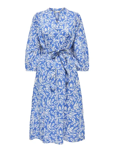 PGJOYCE 3/4 ærmet V-hals kjole i regular fit stil