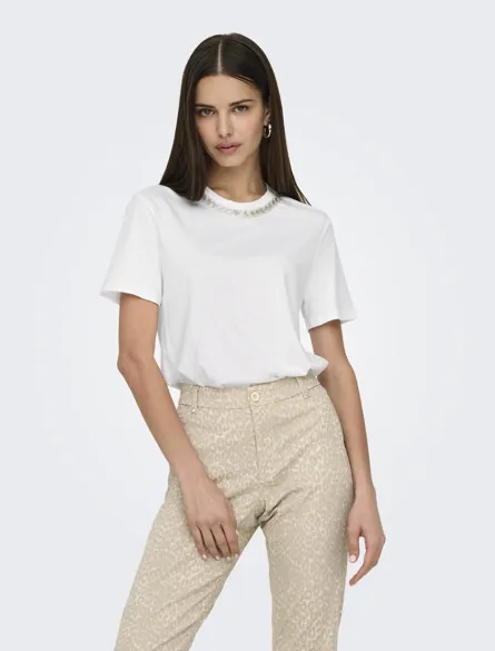 ONLPARKER S/S O-NECK BLING TOP BOX JRS