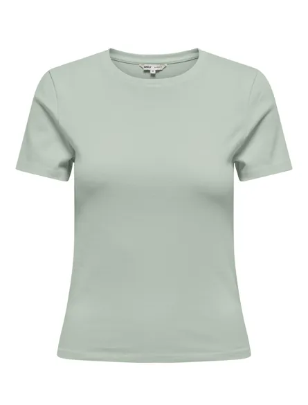 ONLRILEY Basic T-Shirt mit O-Ausschnitt und kurzen Ärmeln für junge Damen