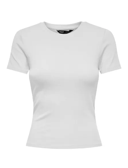 ONLRILEY Basic T-Shirt mit O-Ausschnitt und kurzen Ärmeln für junge Damen