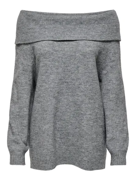 PGMARIYA Off-shoulder gebreide trui met ribzoom