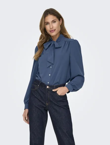 ONLTUMA L/S TIE SHIRT WVN