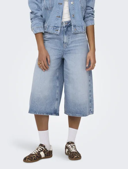 ONLHOPE HW WIDE LONG SHORTS DNM