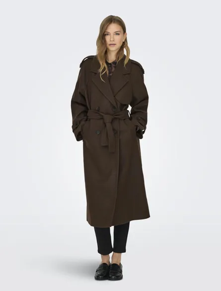 ONLDEAR-TRILLION LONG BELT COAT PNT