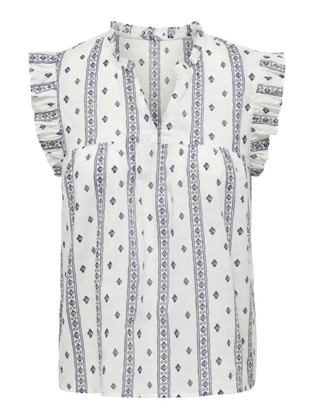 PGLINE REVA LIFE S/L EMB TOP WVN