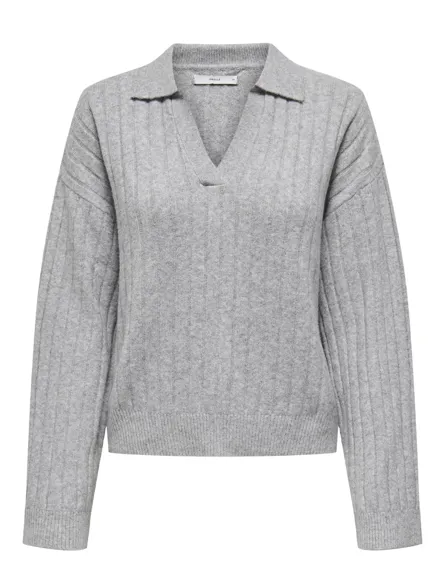 PGLUNA POLO V-NECK L/S PULLOVER KNT