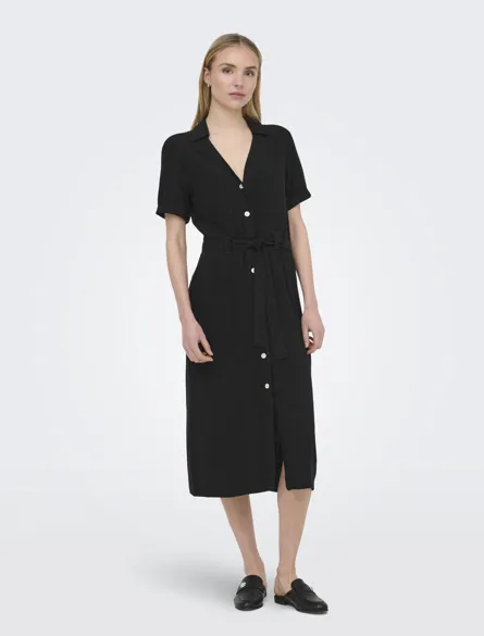 ONLSIESTA SS LIN BL SHIRT DRESS PNT NOOS
