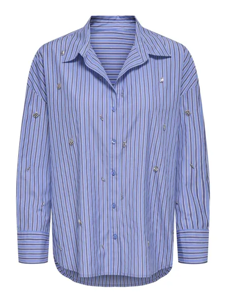 ONLOREGON ALVA LS RHINEST SHIRT NOOS WVN