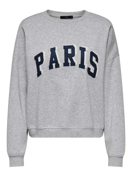 PGSWEAT Casual sweatshirt med O-hals og lange ærmer