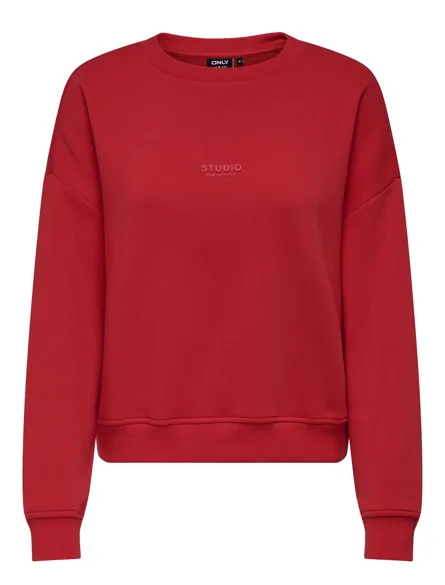 PGSWEAT Casual sweatshirt med O-hals og lange ærmer