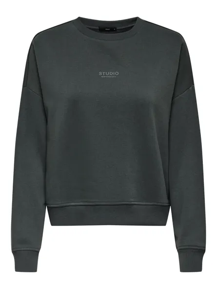 PGSWEAT Casual sweatshirt med O-hals og lange ærmer