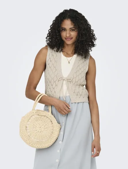 ONLCHILI S/L STRING VEST KNT NOOS