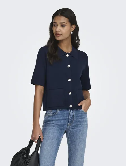 JDYPRIME LIFE 2/4 COLLAR CARDIGAN KNT