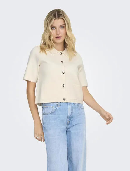 JDYPRIME LIFE 2/4 COLLAR CARDIGAN KNT