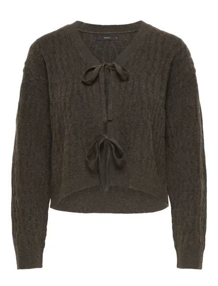 PGCHARLY Strickjacke mit V-Ausschnitt und langen Ärmeln