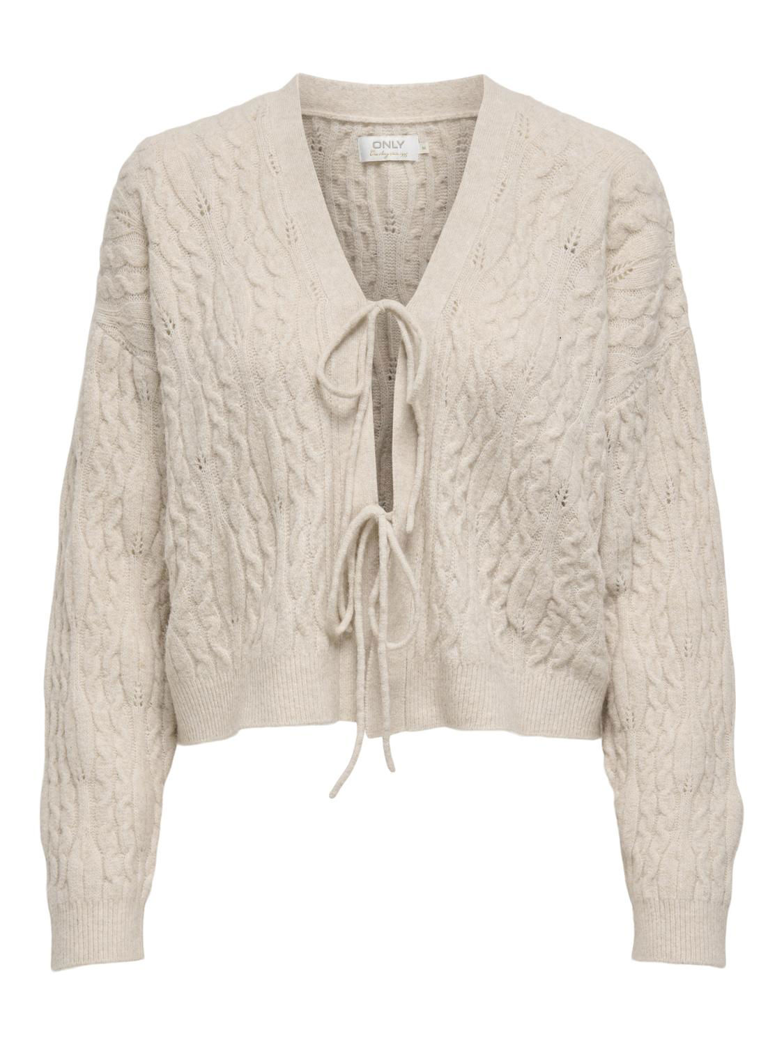 PGCHARLY Strickjacke mit V-Ausschnitt und langen Ärmeln