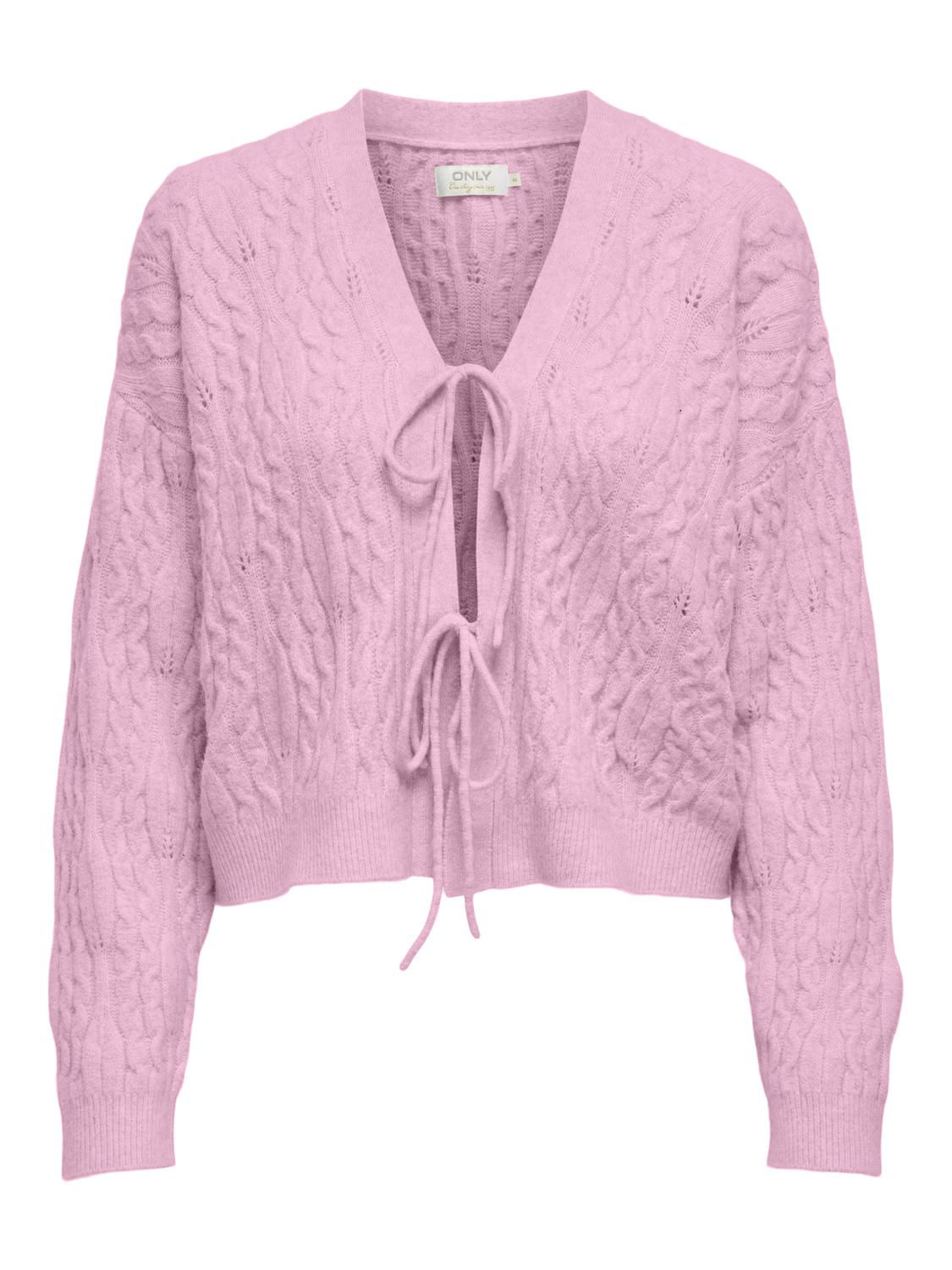 PGCHARLY Strickjacke mit V-Ausschnitt und langen Ärmeln