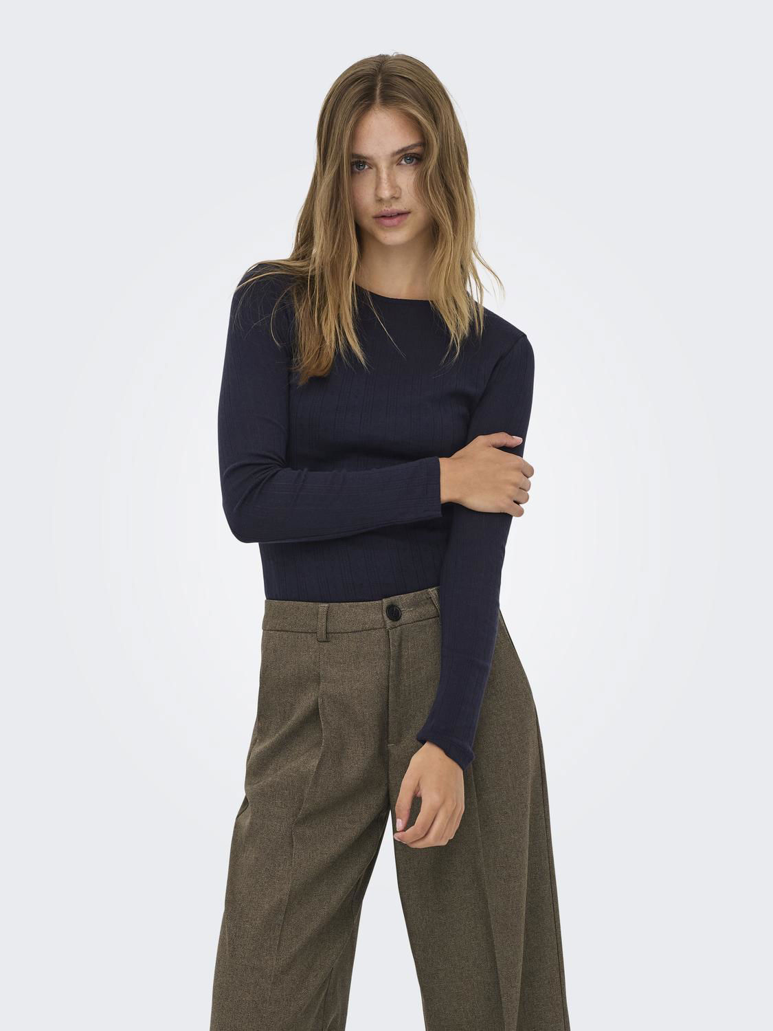 JDYSALSA MIA LIFE L/S O NECK TOP JRS DIA