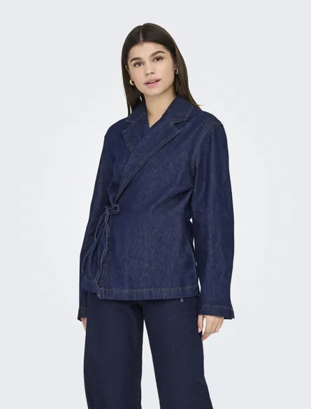 ONLELLIS L/S OVS DNM BOW TIE JACKET AKM