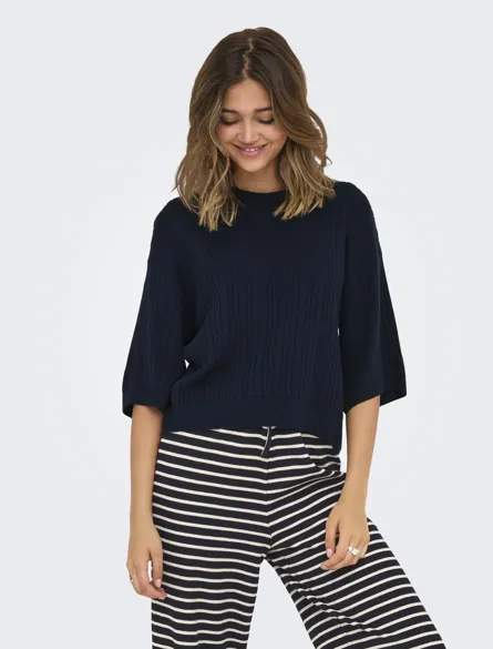 ONLTHEA SS O-NECK PULLOVER KNT