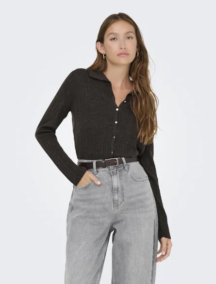 ONLTHEA LS BUTTON POLO CARDIGAN KNT