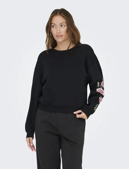 ONLBROOKLYN L/S EMBROIDERY BOX SWT
