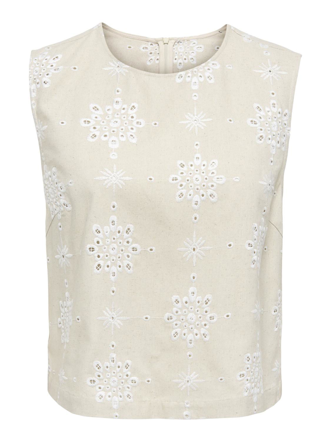 STUINKA Ærmeløs tanktop med O-hals og i regular fit til sommerdage