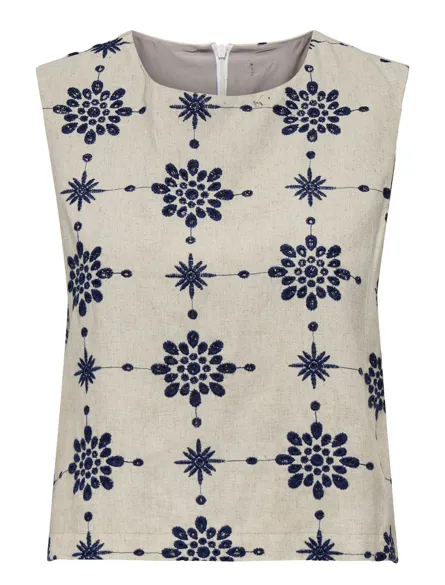 STUINKA Ærmeløs tanktop med O-hals og i regular fit til sommerdage