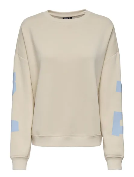 ONLSWEAT Locker geschnittenes Sweatshirt mit O-Ausschnitt für Freizeitkleidung