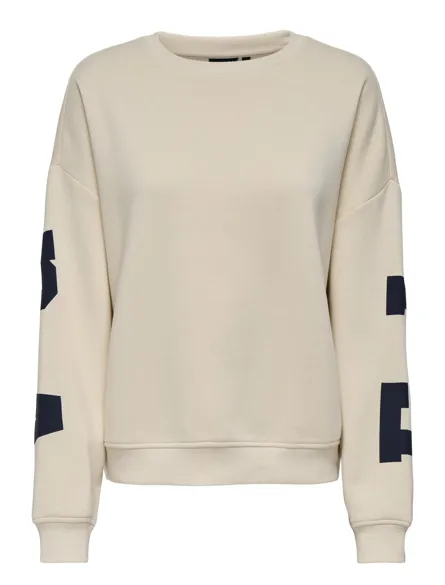 ONLSWEAT Locker geschnittenes Sweatshirt mit O-Ausschnitt für Freizeitkleidung