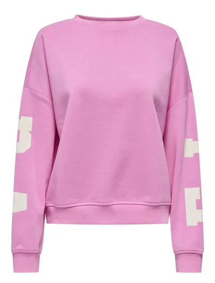 ONLSWEAT Locker geschnittenes Sweatshirt mit O-Ausschnitt für Freizeitkleidung