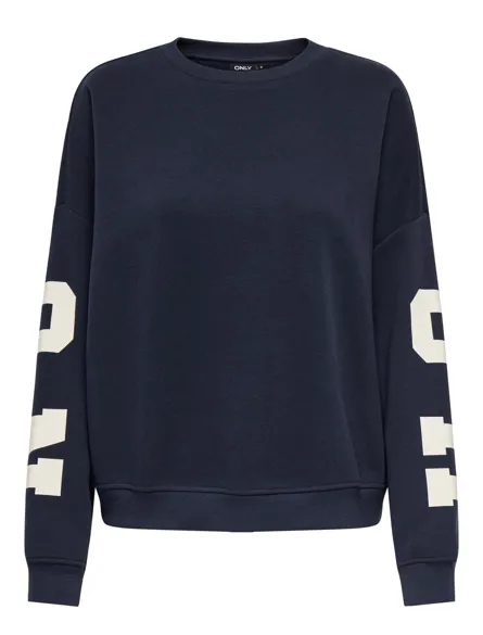 ONLSWEAT Sweatshirt med løs pasform med O-hals til fritidsbrug