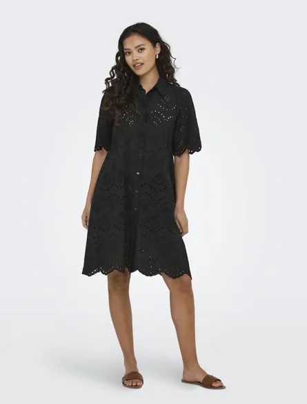 ONLVALAIS Elegant kjole med vævede detaljer til forår/sommer