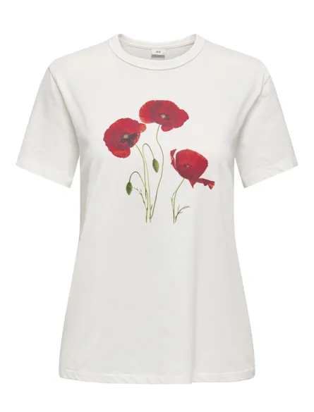 JDYMICHIGAN LIFE S/S ONECK PRINT TOP JRS