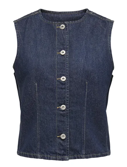 ONLAYA S/L FITTED DNM WAISTCOAT TAI