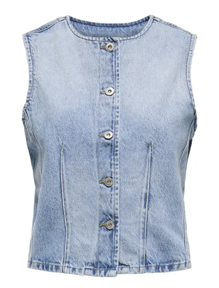 ONLAYA S/L FITTED DNM WAISTCOAT TAI