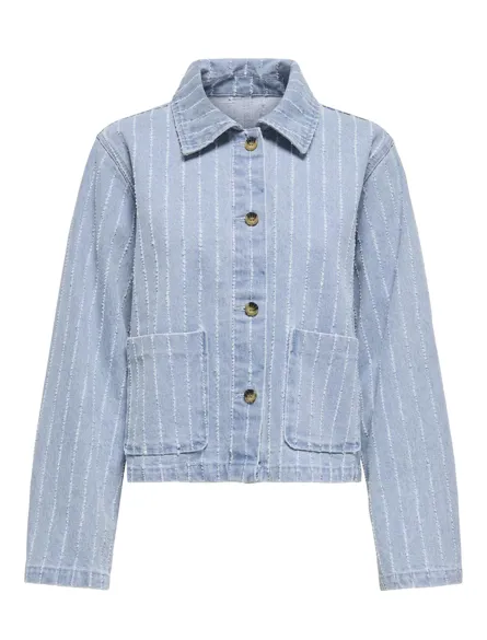 ONLLERIN LS POCKET STRIPE DNM JACKET YOR