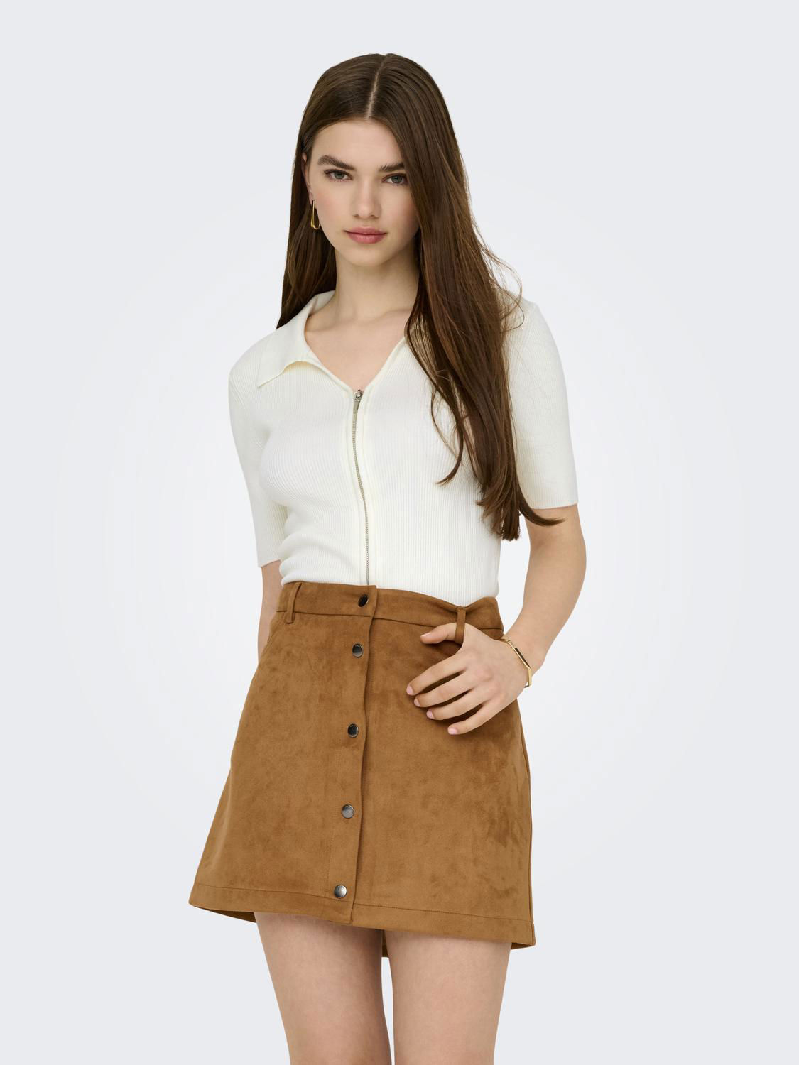 JDYNANNA S/S SHORT ZIP CARDIGAN KNT