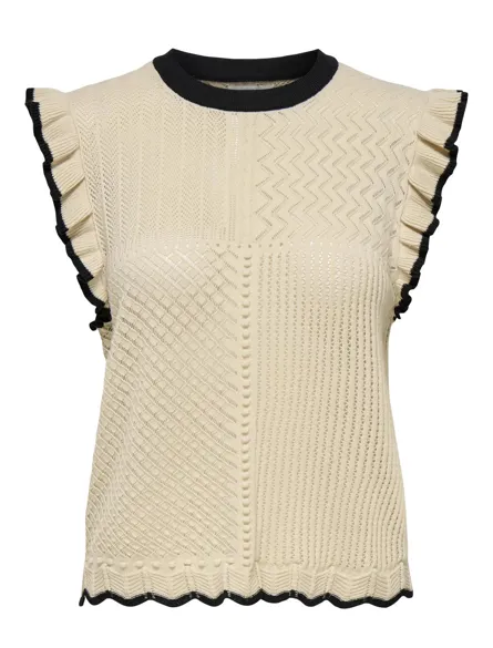 JDYVIOLET S/L FRILL PULLOVER KNT NOOS