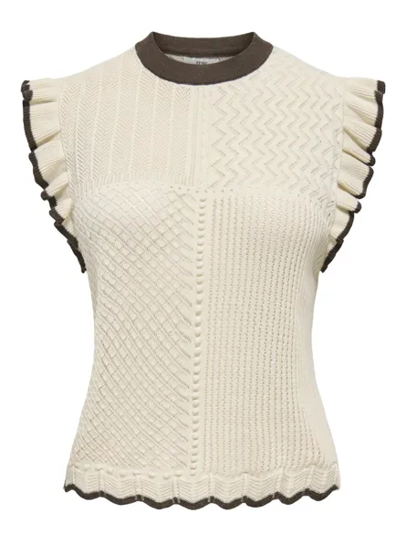 JDYVIOLET S/L FRILL PULLOVER KNT NOOS
