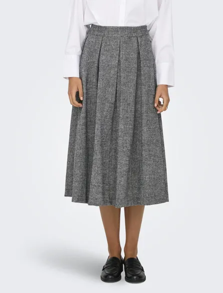 ONLBEKKA LIFE HW WOOL LOOK PLE SKIRT TLR