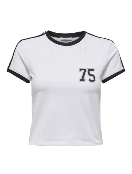 PGENYA Cropped T-Shirt mit O-Ausschnitt und kurzen Ärmeln für Frühjahr/Sommer