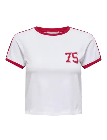 PGENYA Cropped T-Shirt mit O-Ausschnitt und kurzen Ärmeln für Frühjahr/Sommer