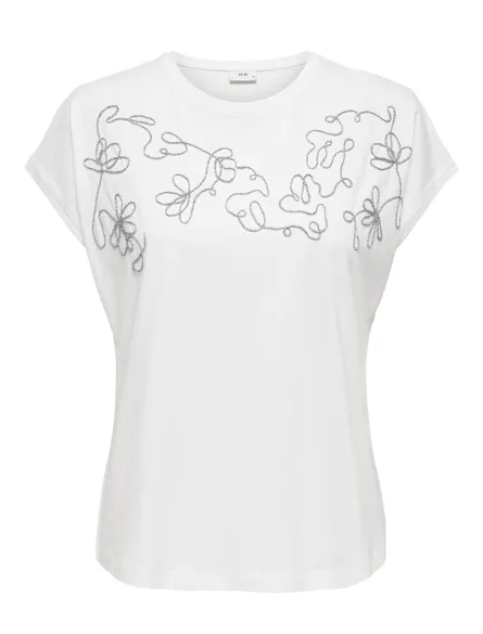 JDYANYA LIFE S/S EMB TOP JRS