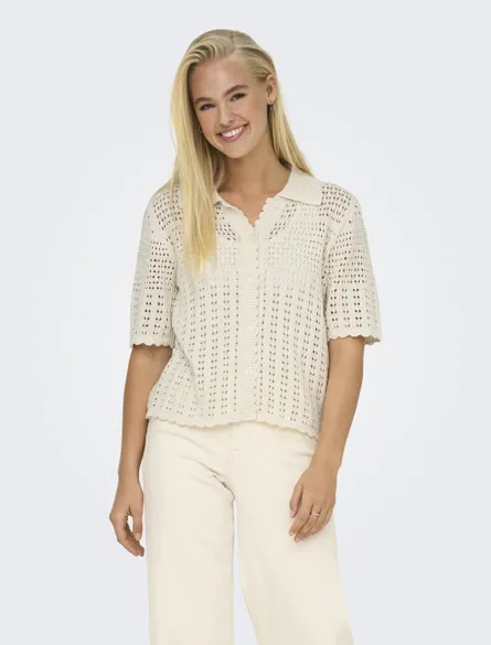 JDYROBIN 2/4 COLLAR CARDIGAN KNT NOOS