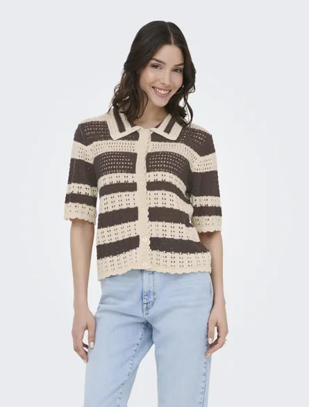 JDYROBIN 2/4 COLLAR CARDIGAN KNT NOOS